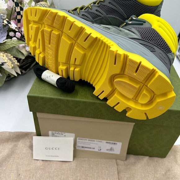 Men’s Gucci lace up boots size 10 made in Italy - Picture 7 of 10